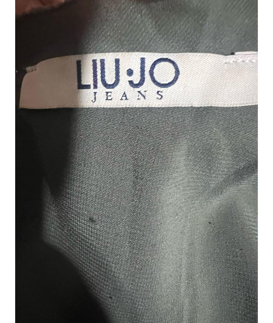 LIU JO Хаки полиэстеровое коктейльное платье, фото 3