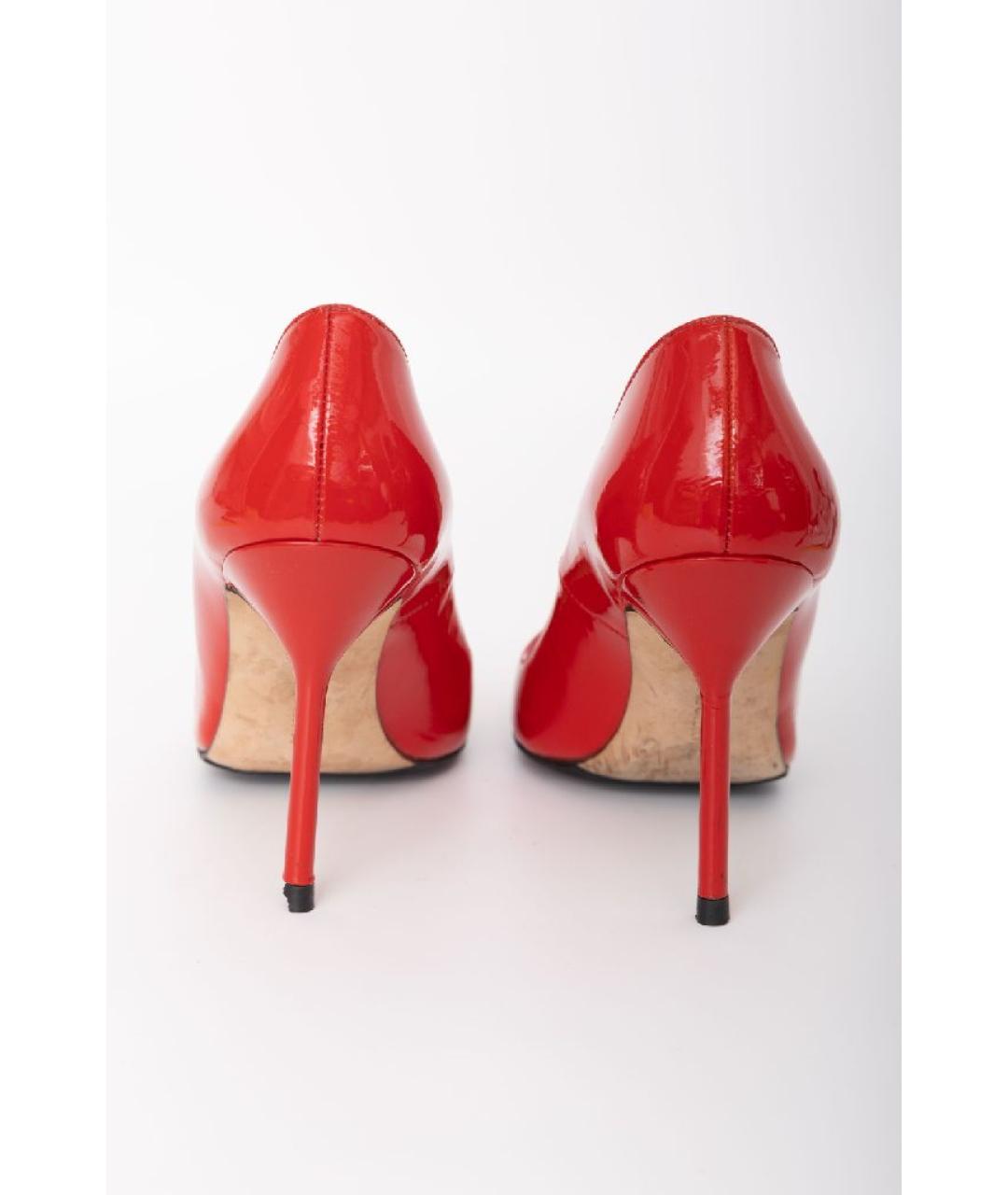 MANOLO BLAHNIK Красные кожаные туфли, фото 4