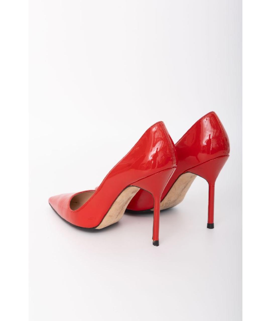 MANOLO BLAHNIK Красные кожаные туфли, фото 7