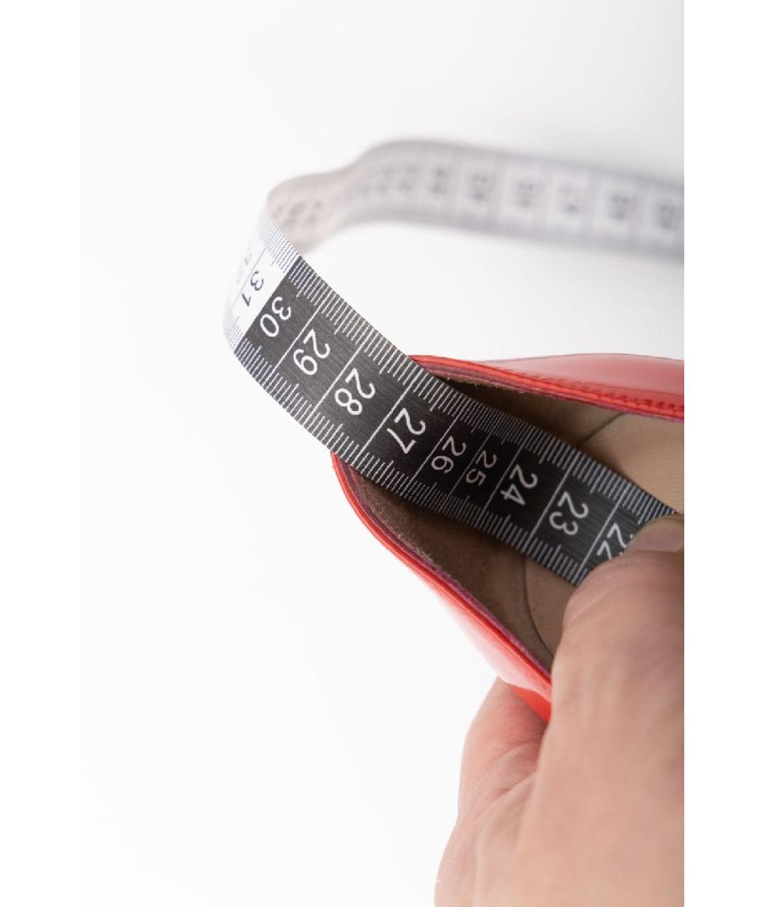 MANOLO BLAHNIK Красные кожаные туфли, фото 8