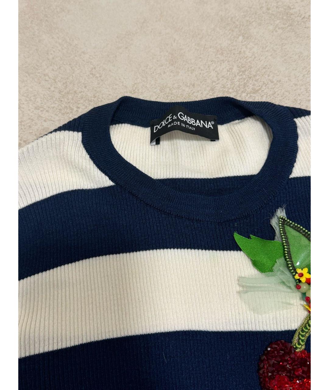 DOLCE&GABBANA Синее шелковое платье, фото 3