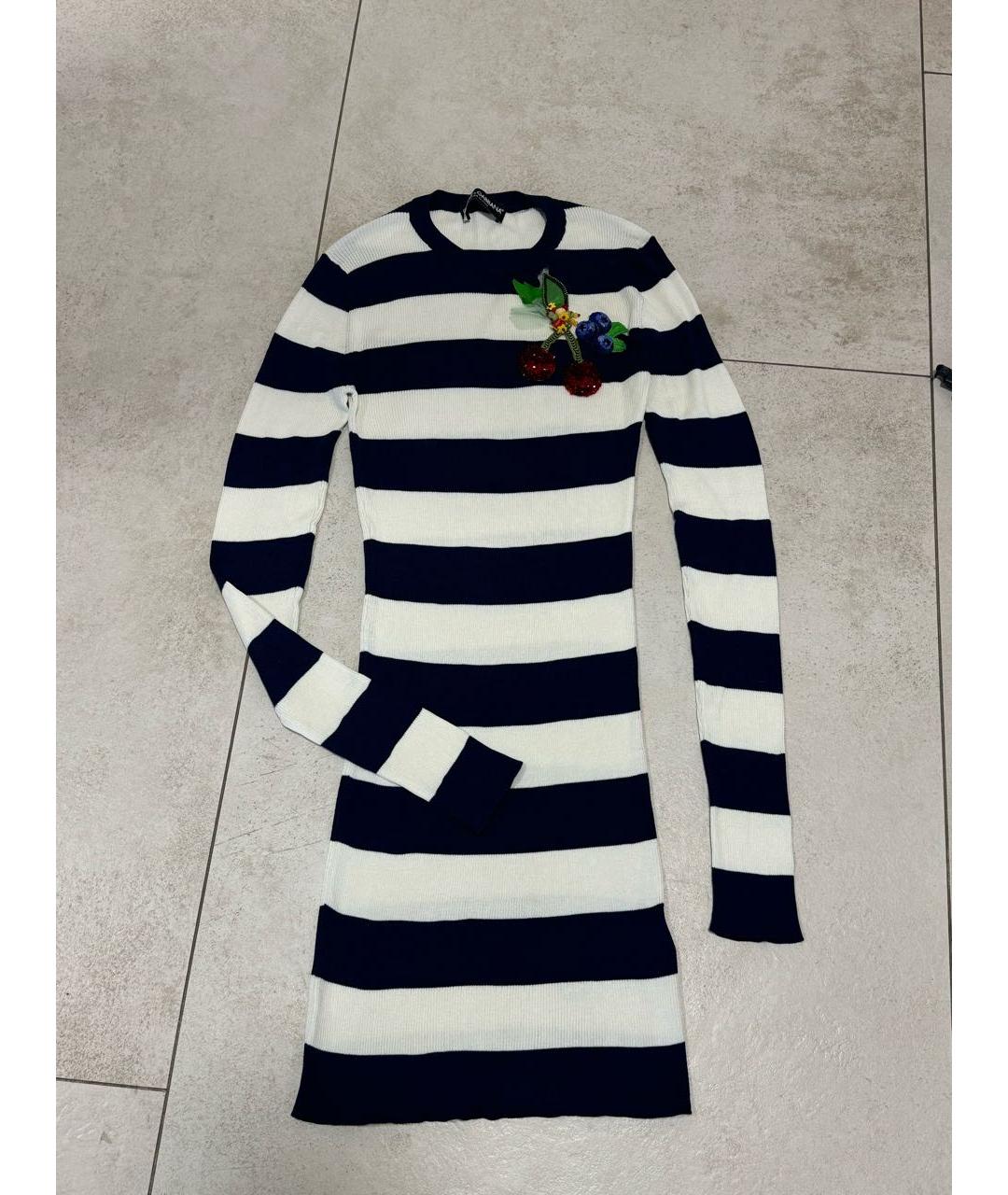 DOLCE&GABBANA Синее шелковое платье, фото 9