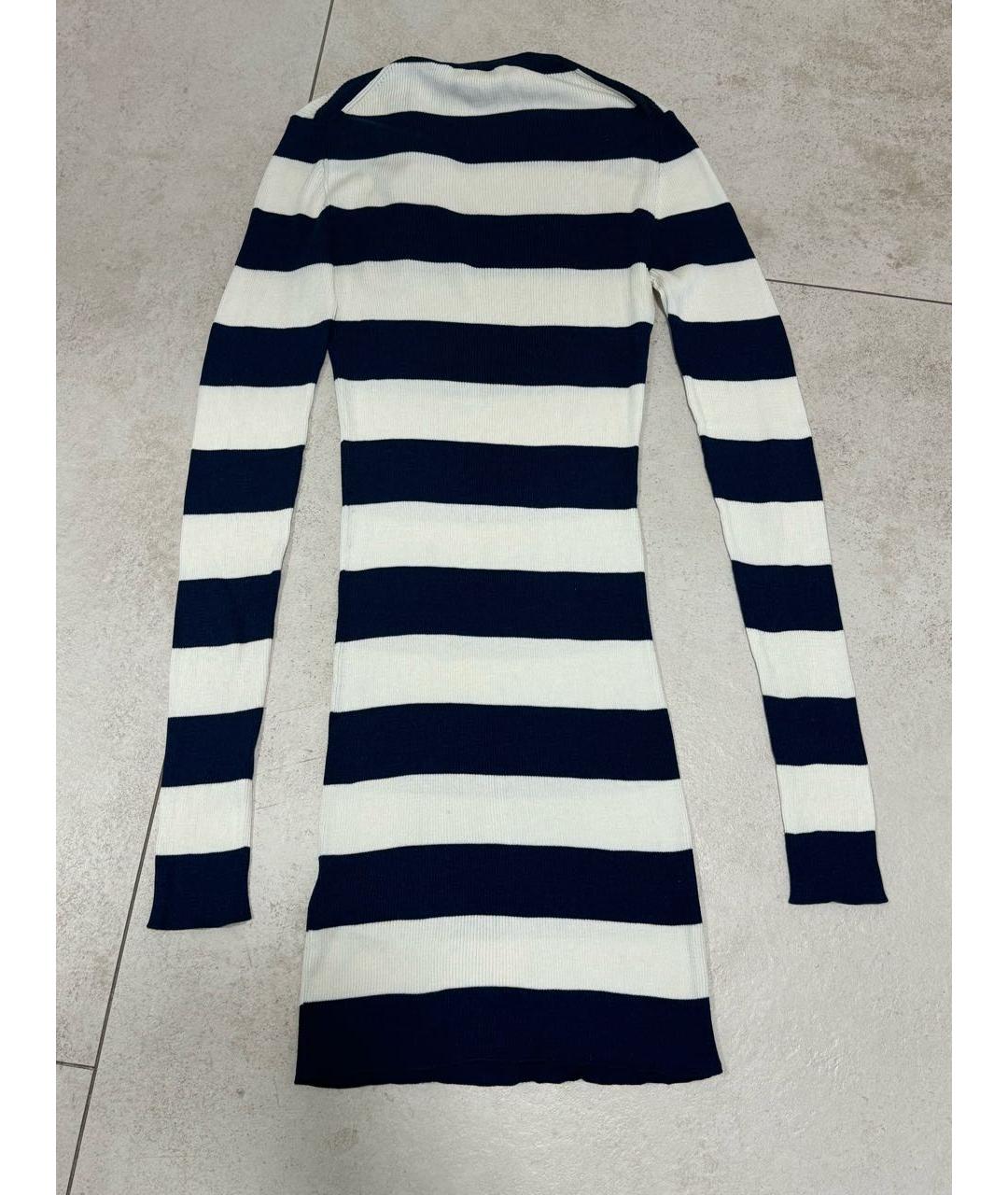 DOLCE&GABBANA Синее шелковое платье, фото 2