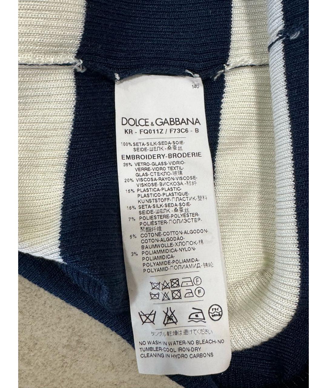 DOLCE&GABBANA Синее шелковое платье, фото 6