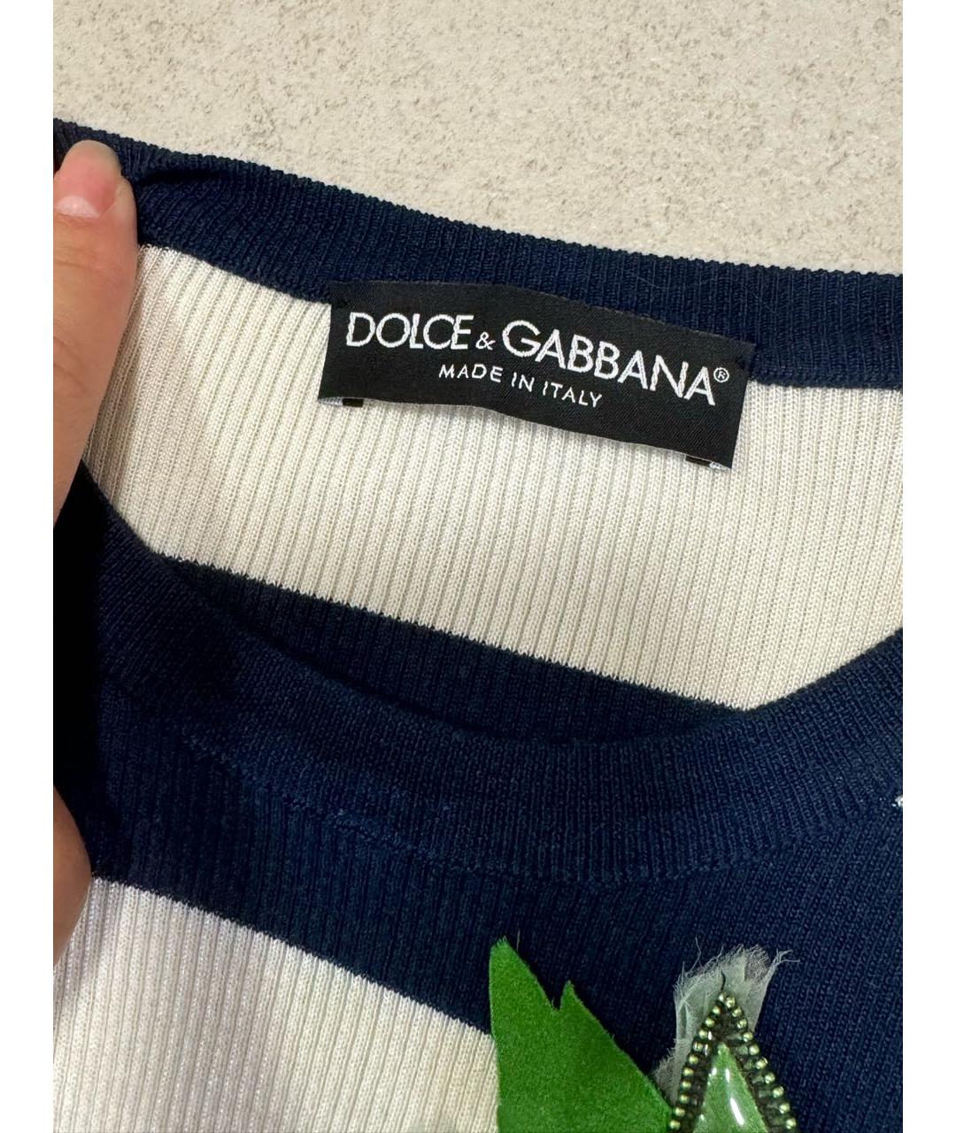 DOLCE&GABBANA Синее шелковое платье, фото 7
