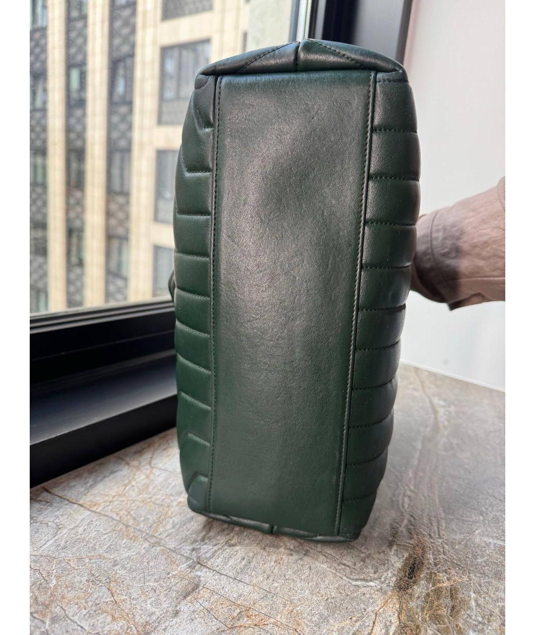 SAINT LAURENT Зеленая кожаная сумка через плечо, фото 7