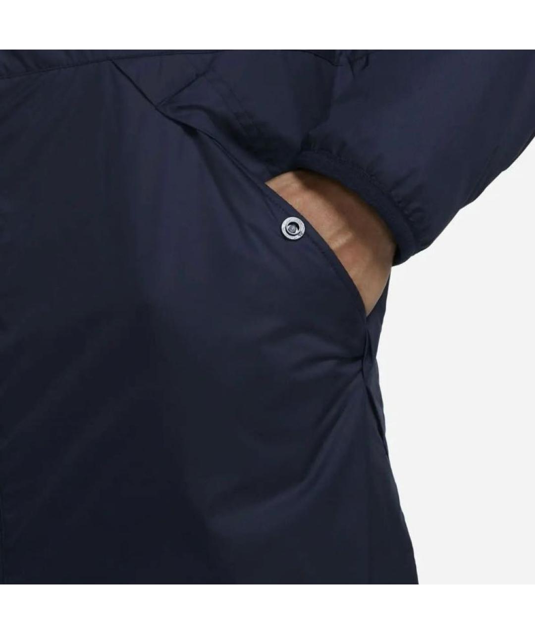 NIKE Темно-синее полиэстеровое пальто, фото 6