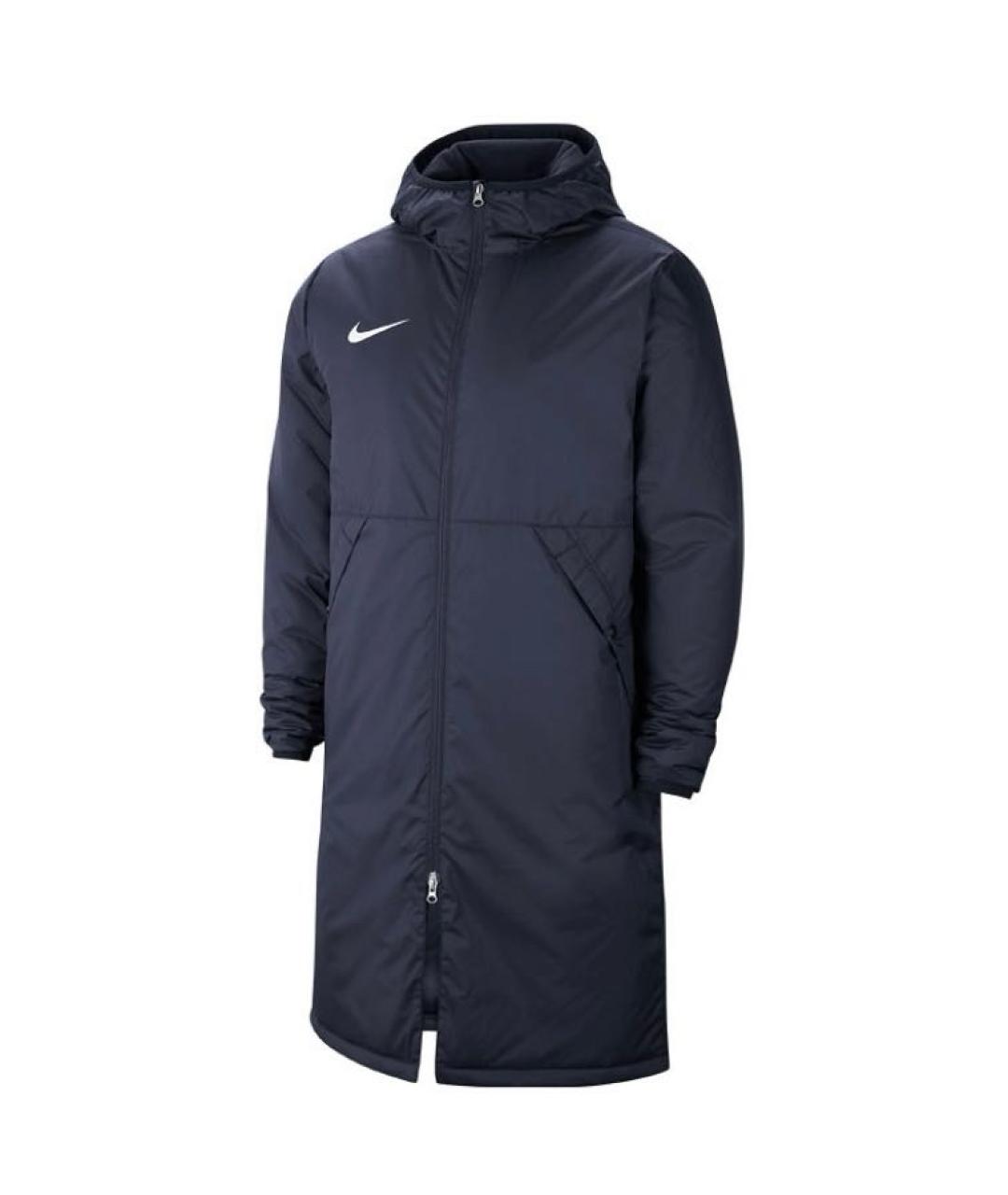 NIKE Темно-синее полиэстеровое пальто, фото 1