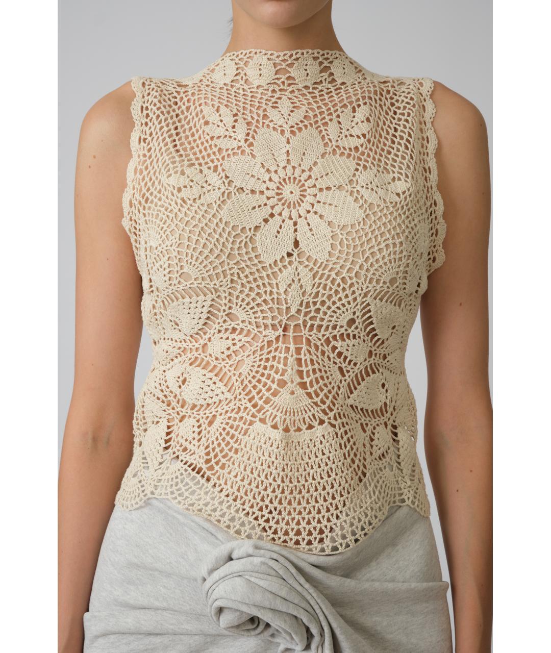 MAGDA BUTRYM Бежевая хлопковая блузы, фото 3