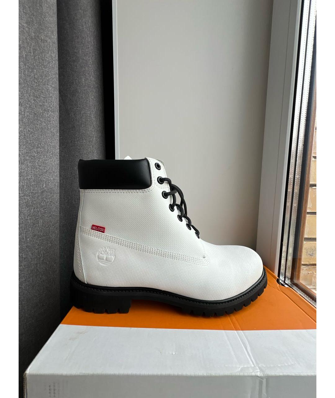 TIMBERLAND Белые кожаные высокие ботинки, фото 9