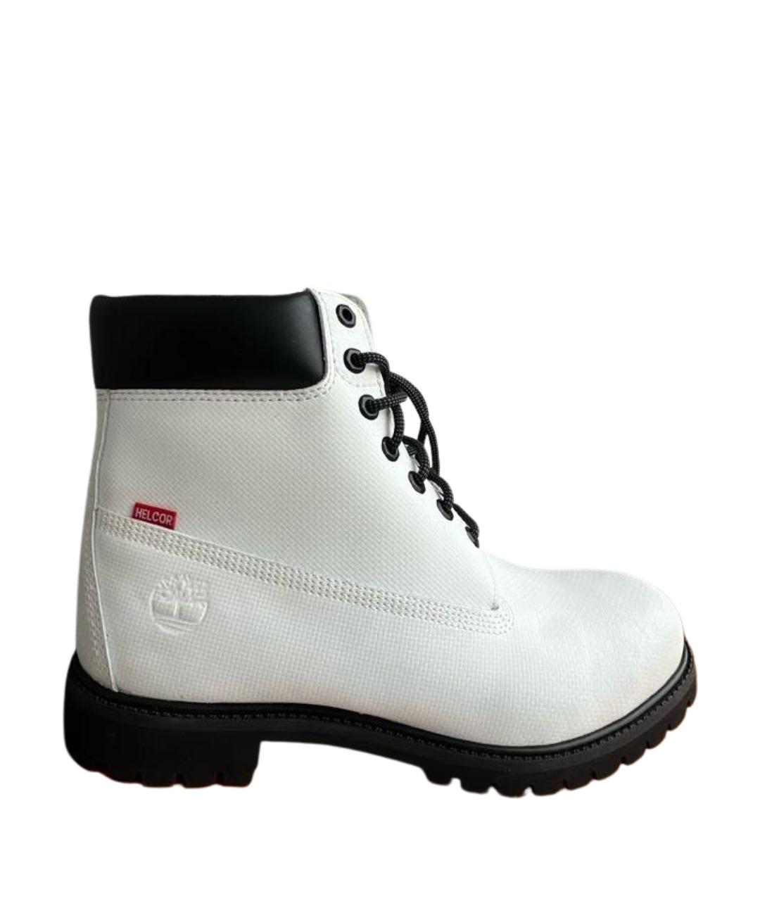 TIMBERLAND Белые кожаные высокие ботинки, фото 1