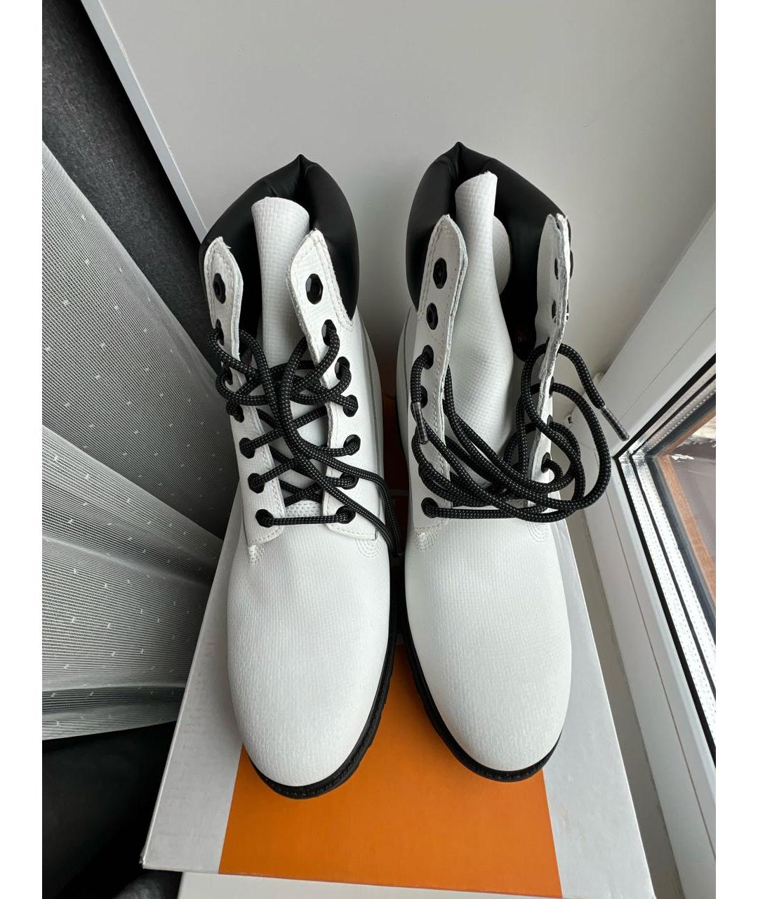 TIMBERLAND Белые кожаные высокие ботинки, фото 2