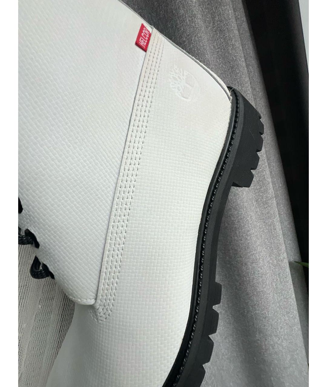 TIMBERLAND Белые кожаные высокие ботинки, фото 8