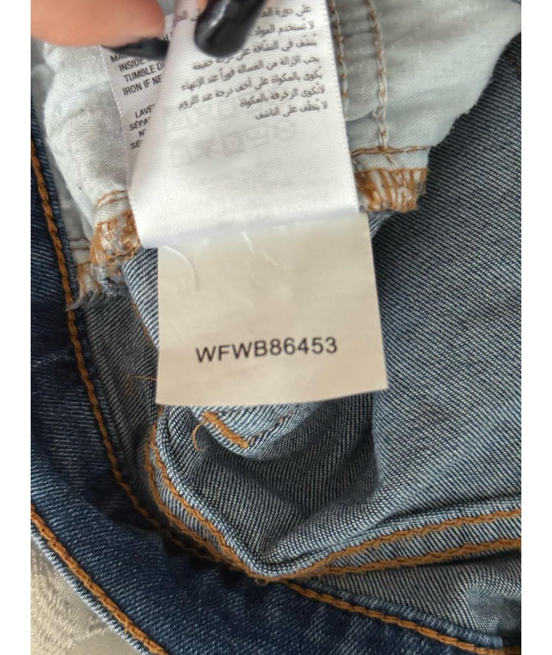 JUICY COUTURE Синие хлопковые джинсы слим, фото 4