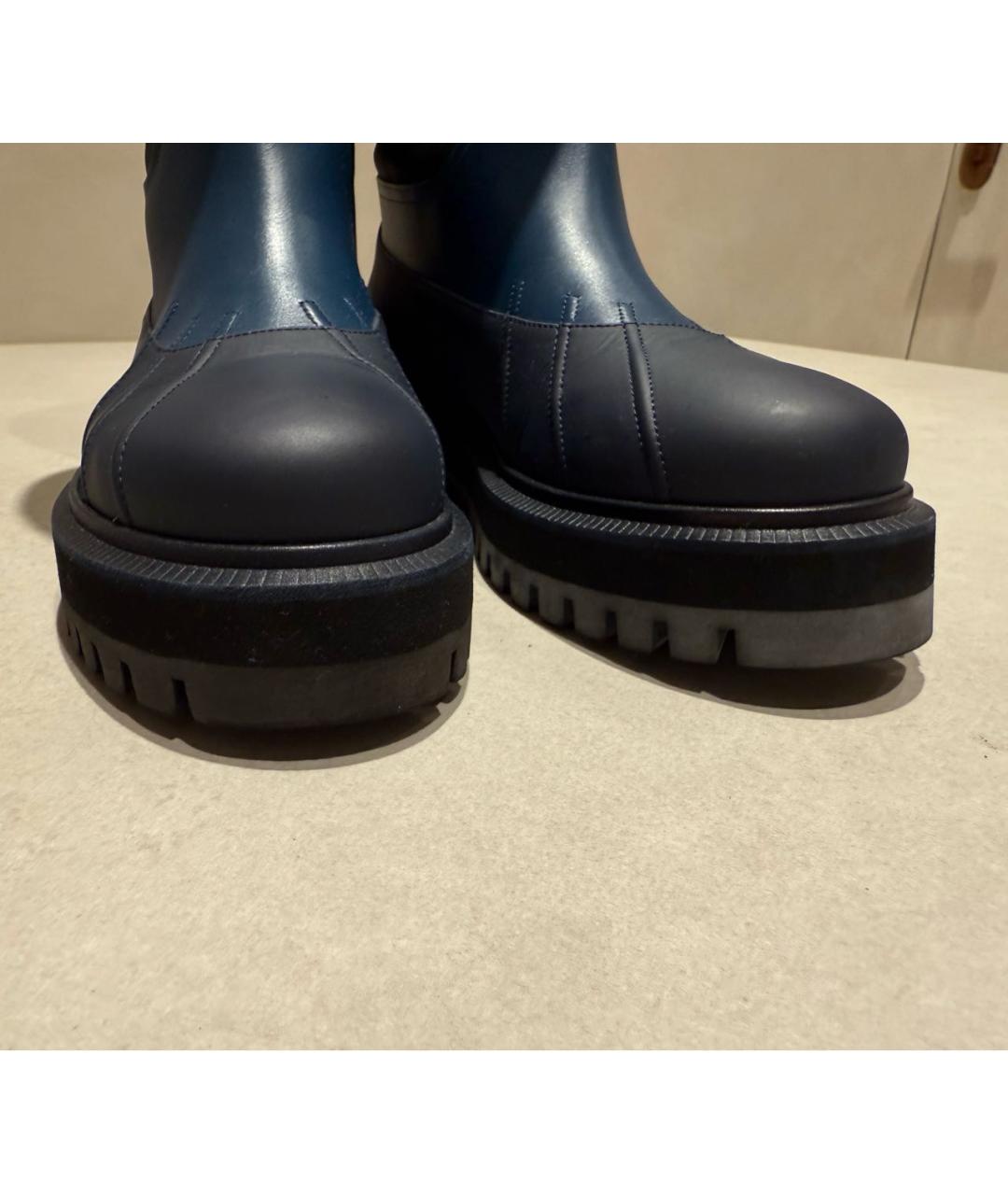 LORO PIANA Синие сапоги, фото 6