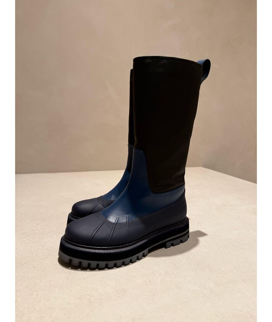 LORO PIANA Синие сапоги, фото 7