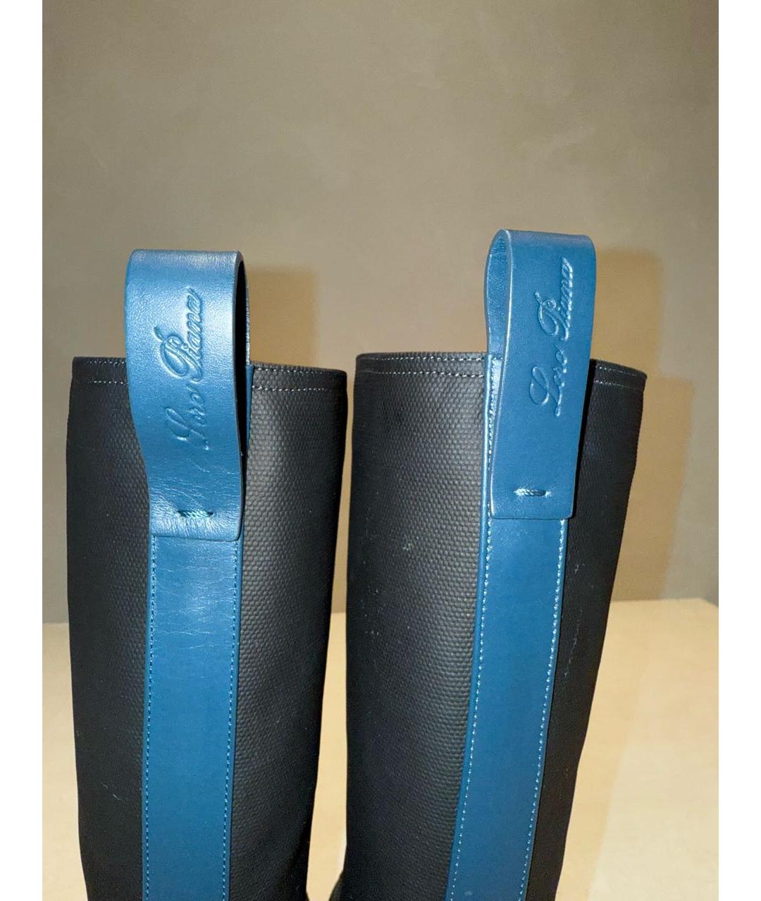 LORO PIANA Синие сапоги, фото 5