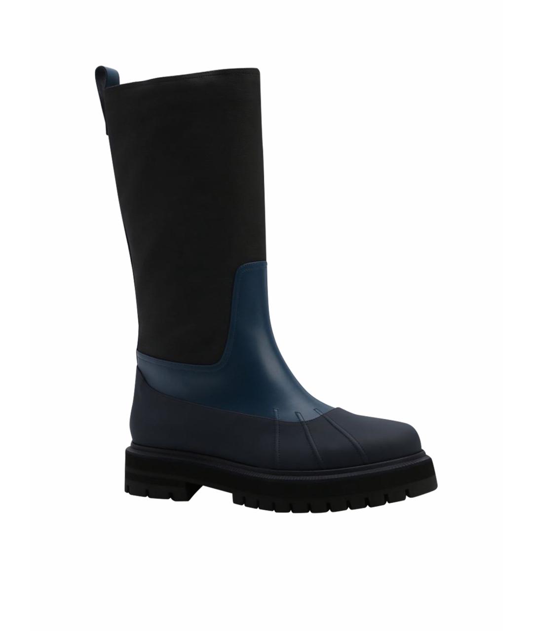 LORO PIANA Синие сапоги, фото 1