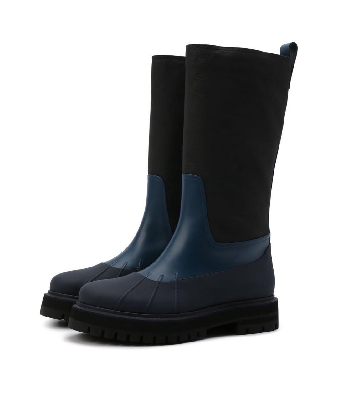 LORO PIANA Синие сапоги, фото 8