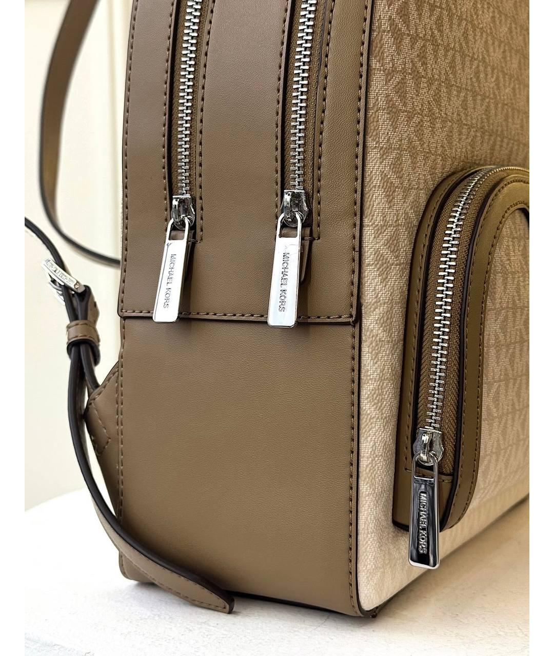 MICHAEL KORS Бежевый кожаный рюкзак, фото 5