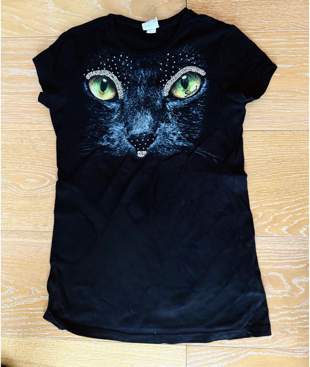 DIESEL Черный хлопковый детская футболка / топ, фото 6