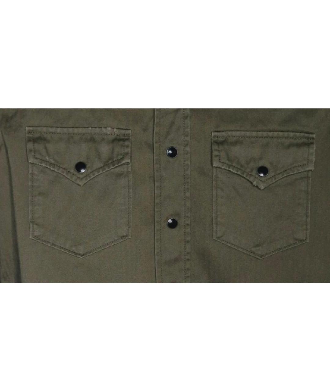 SAINT LAURENT Хаки рубашка, фото 3