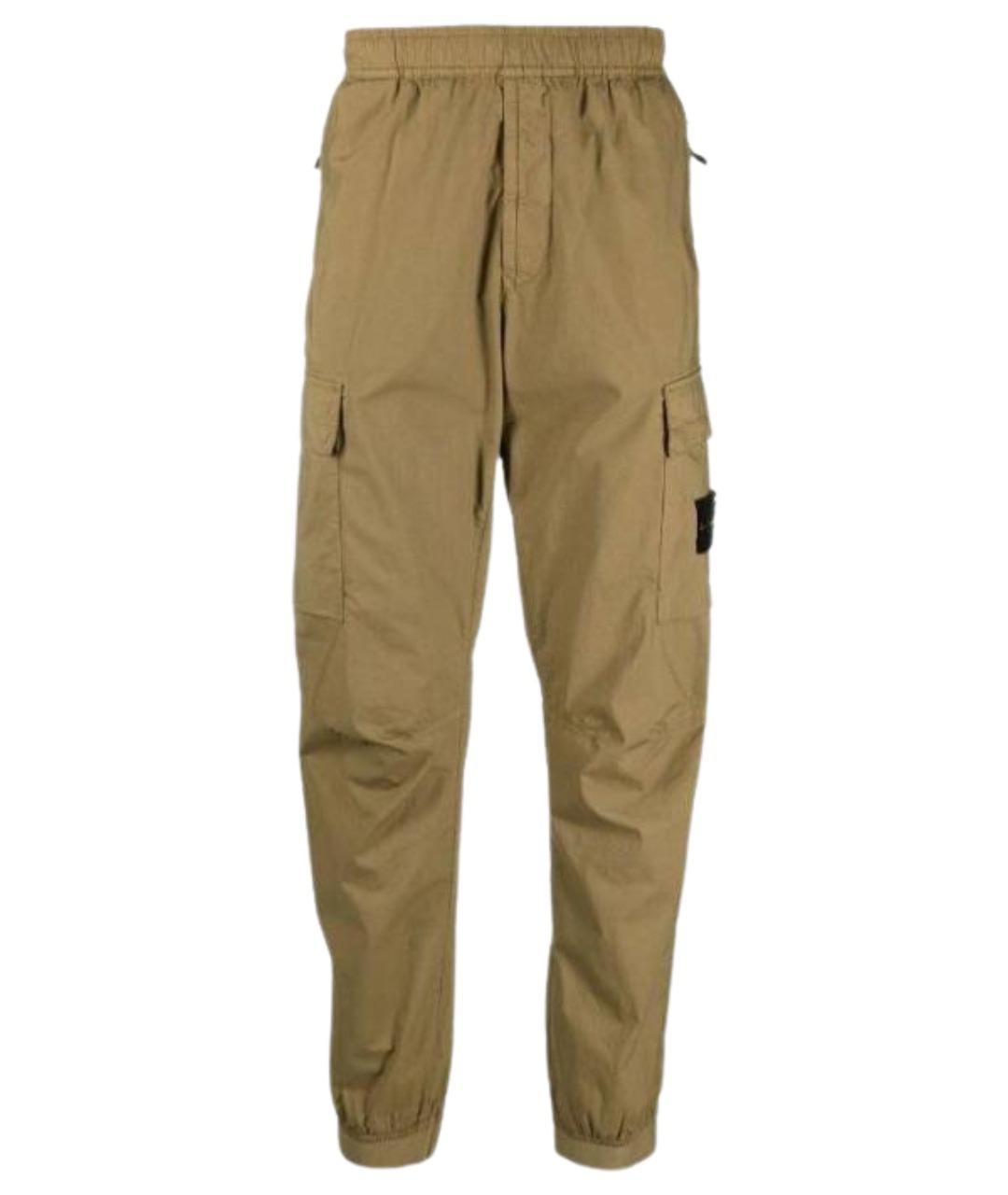 STONE ISLAND Коричневые повседневные брюки, фото 1