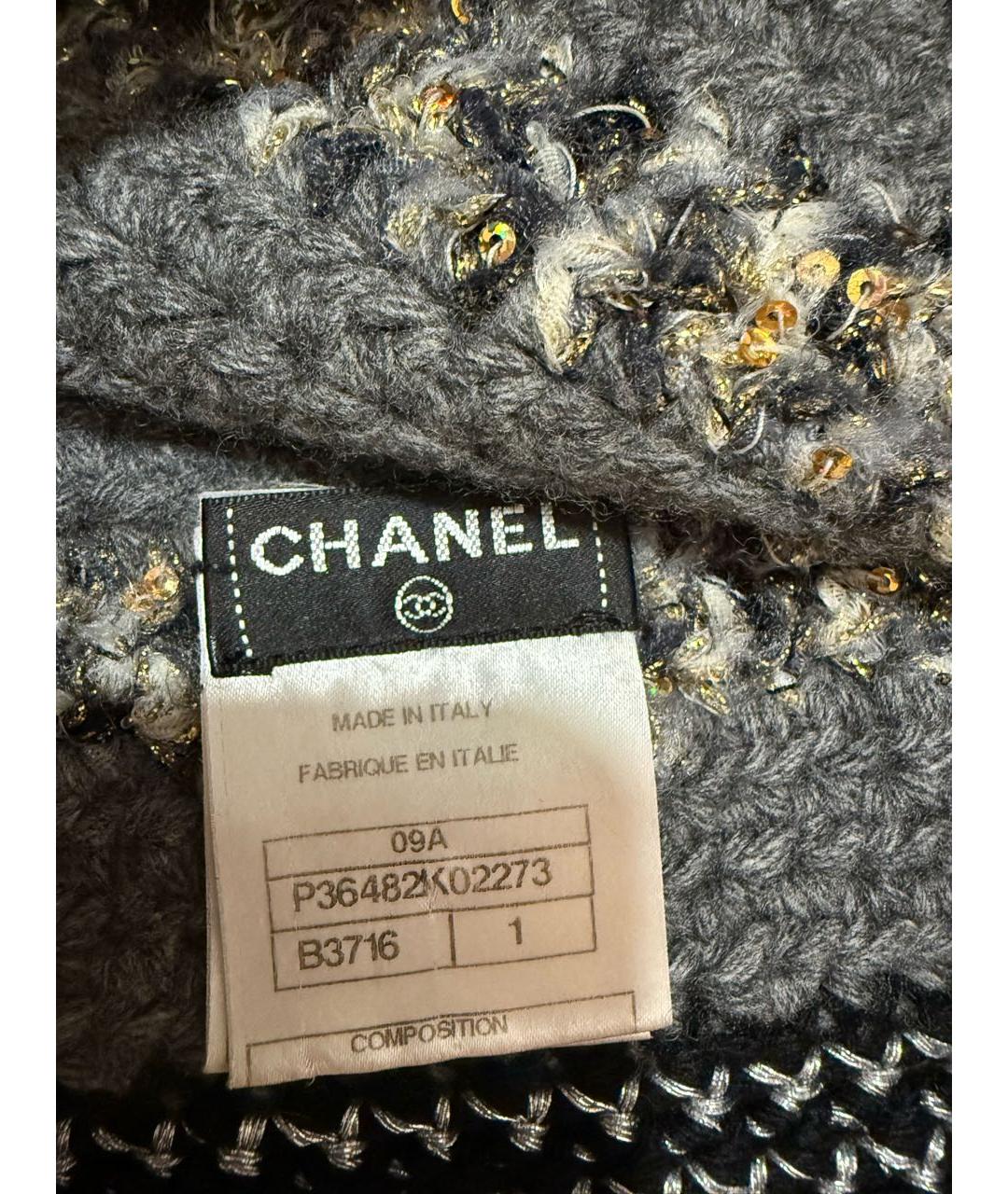 CHANEL Серая шерстяная шапка, фото 5