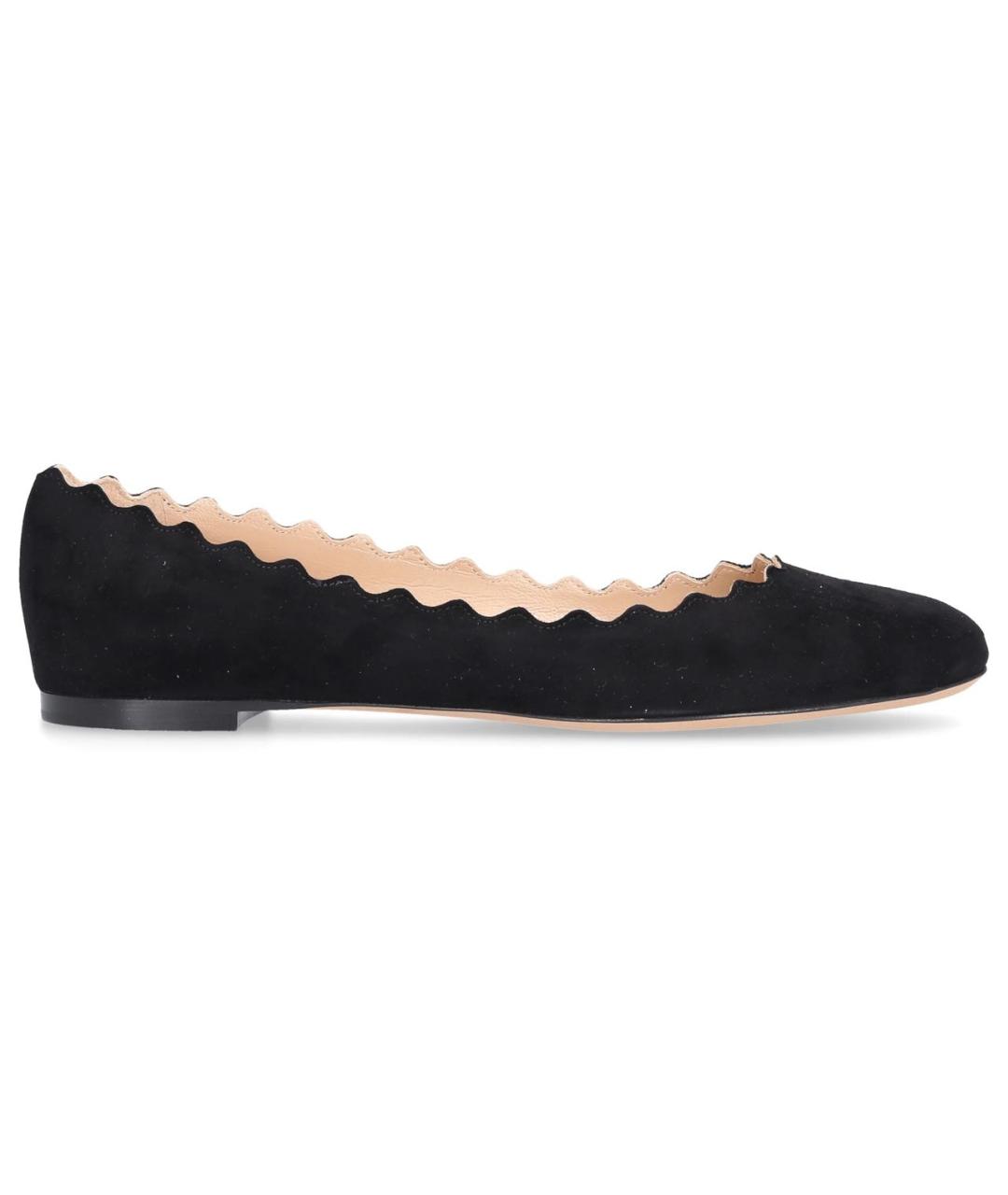 CHLOE Черные замшевые балетки, фото 9