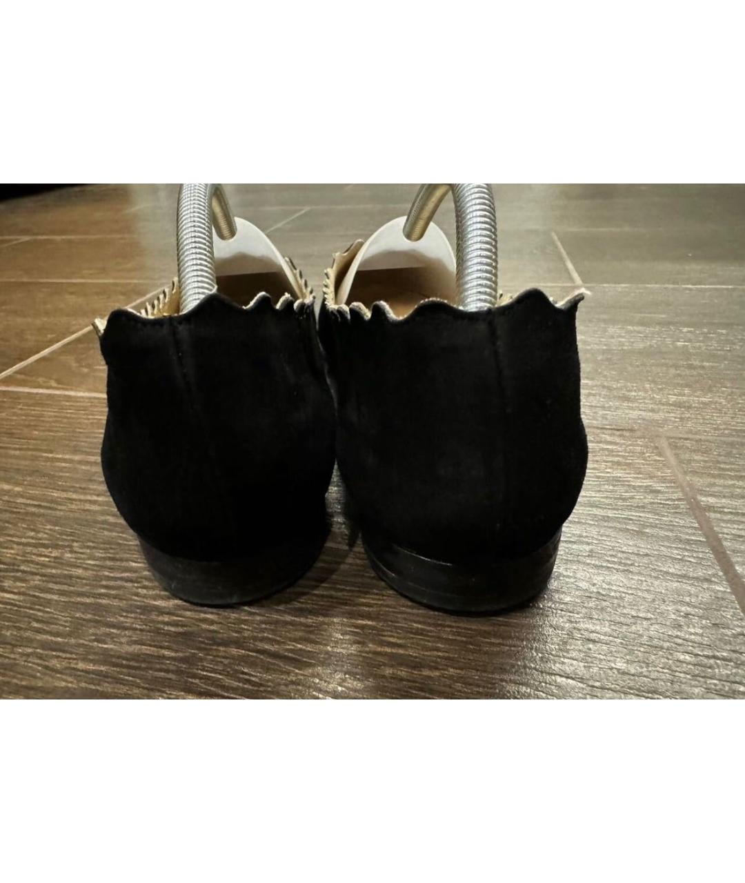 CHLOE Черные замшевые балетки, фото 4