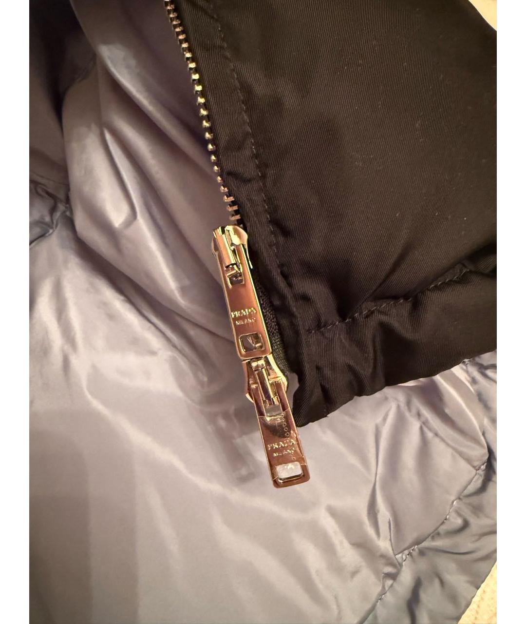 PRADA Черный полиамидовый пуховик, фото 7