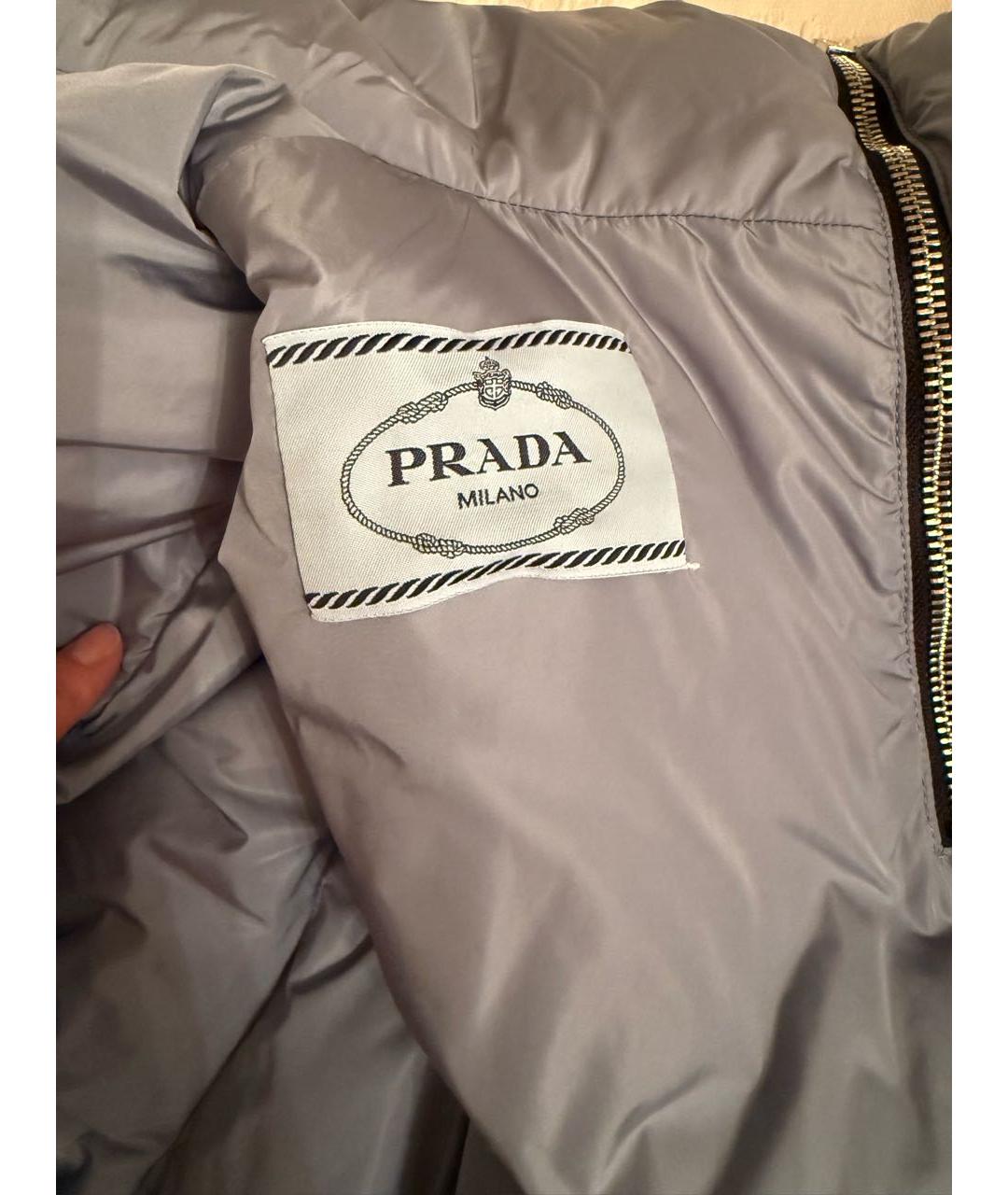 PRADA Черный полиамидовый пуховик, фото 3