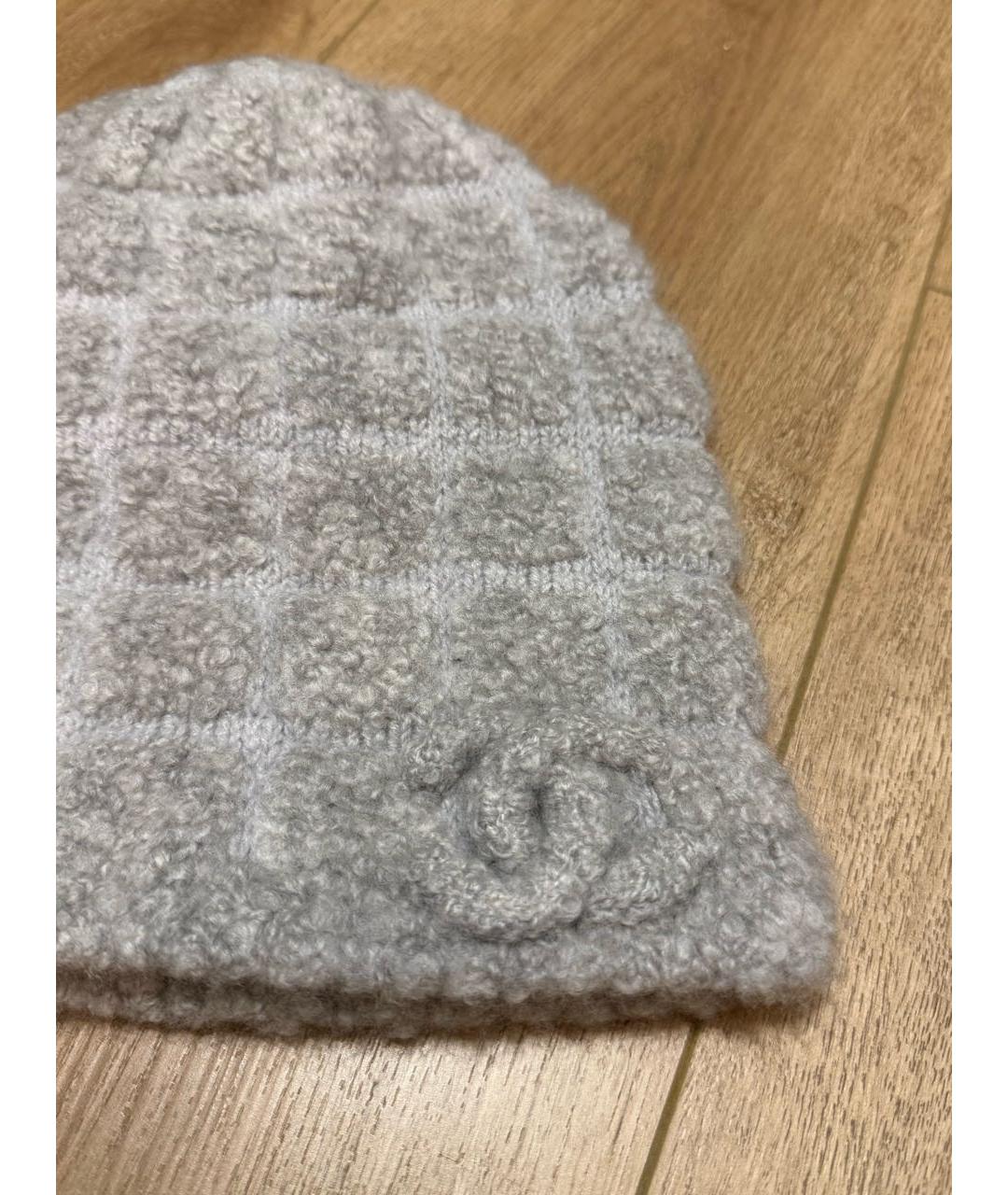 CHANEL Серая кашемировая шапка, фото 4