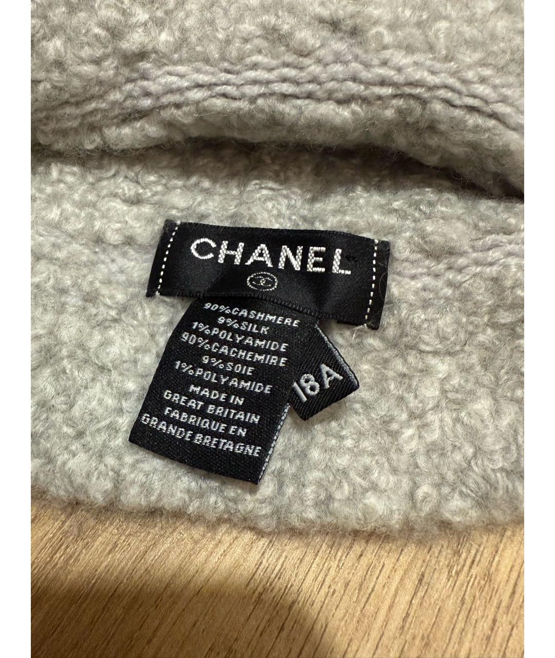 CHANEL Серая кашемировая шапка, фото 3