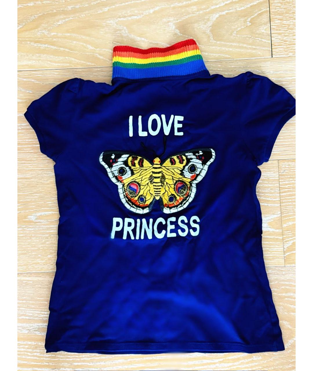 GUCCI Синий хлопковый детская футболка / топ, фото 2