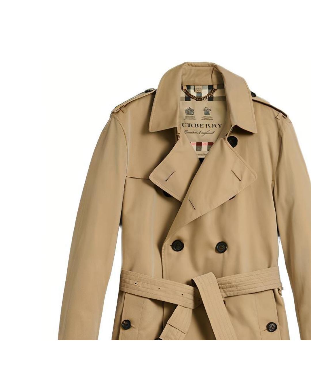 BURBERRY Бежевый тренч / плащ, фото 2