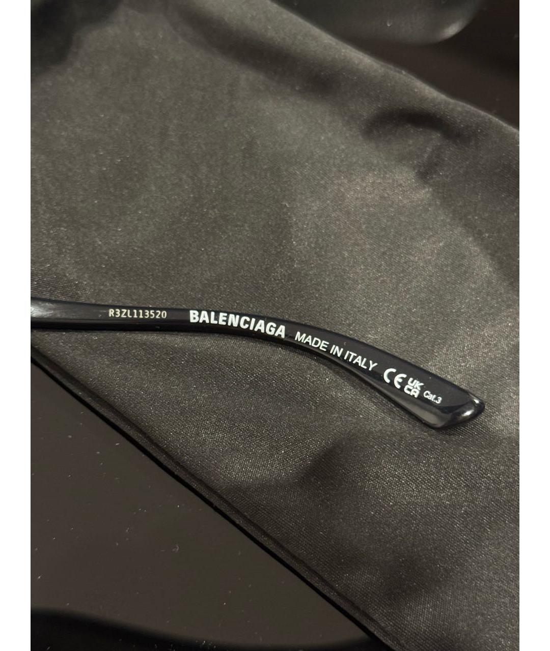 BALENCIAGA Черные пластиковые солнцезащитные очки, фото 6