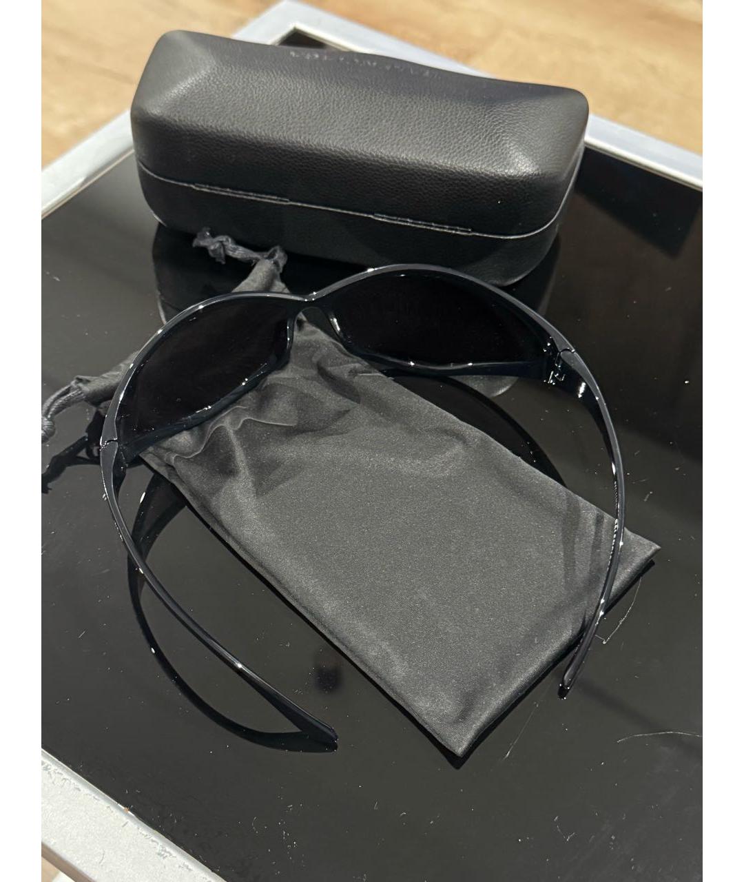 BALENCIAGA Черные пластиковые солнцезащитные очки, фото 3