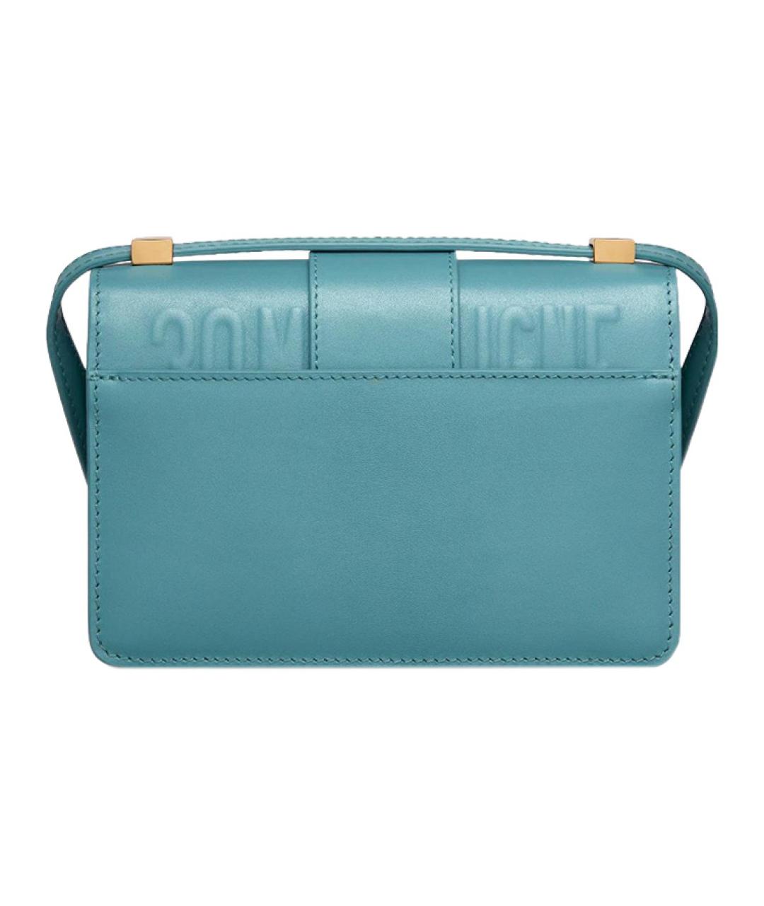 CHRISTIAN DIOR Бирюзовая кожаная сумка через плечо, фото 3