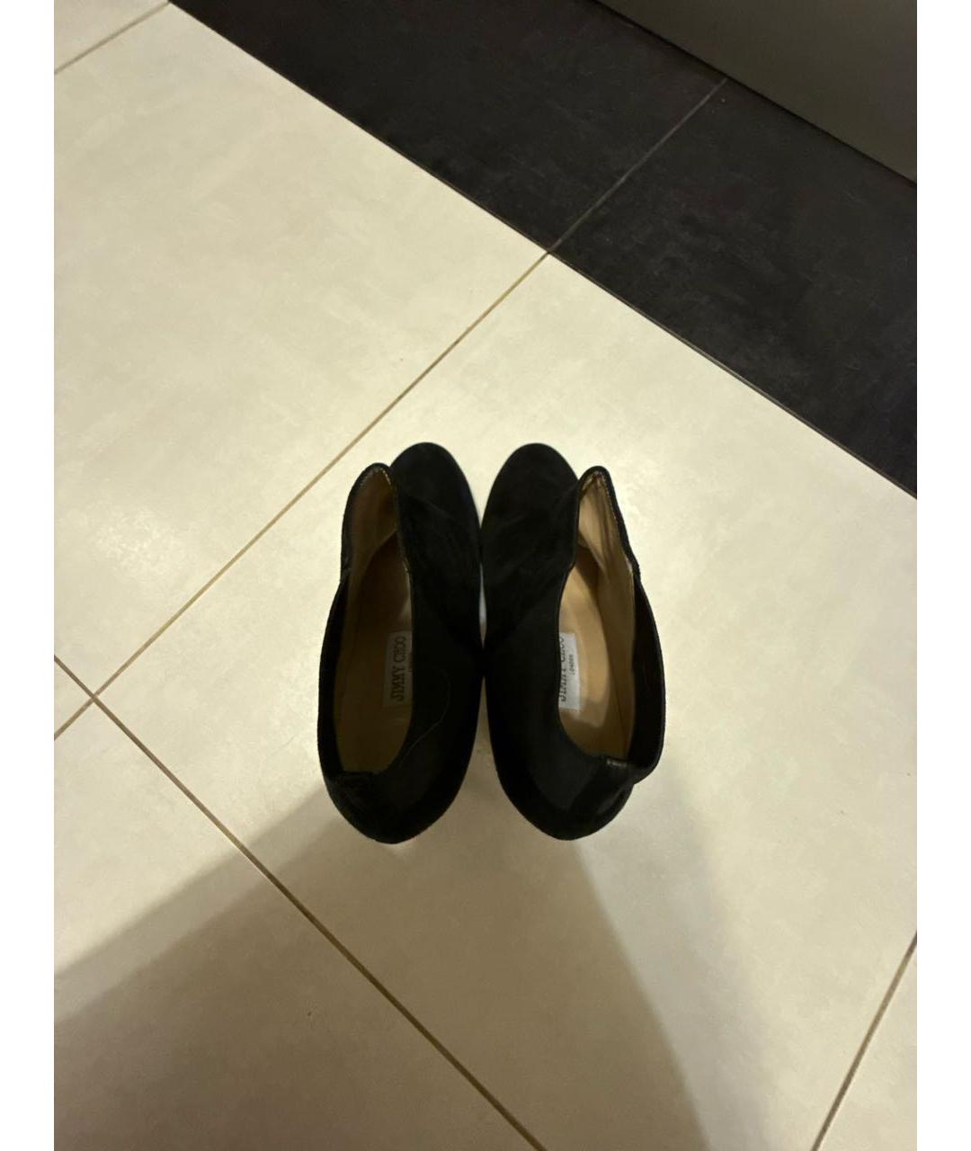 JIMMY CHOO Черные замшевые ботильоны, фото 3