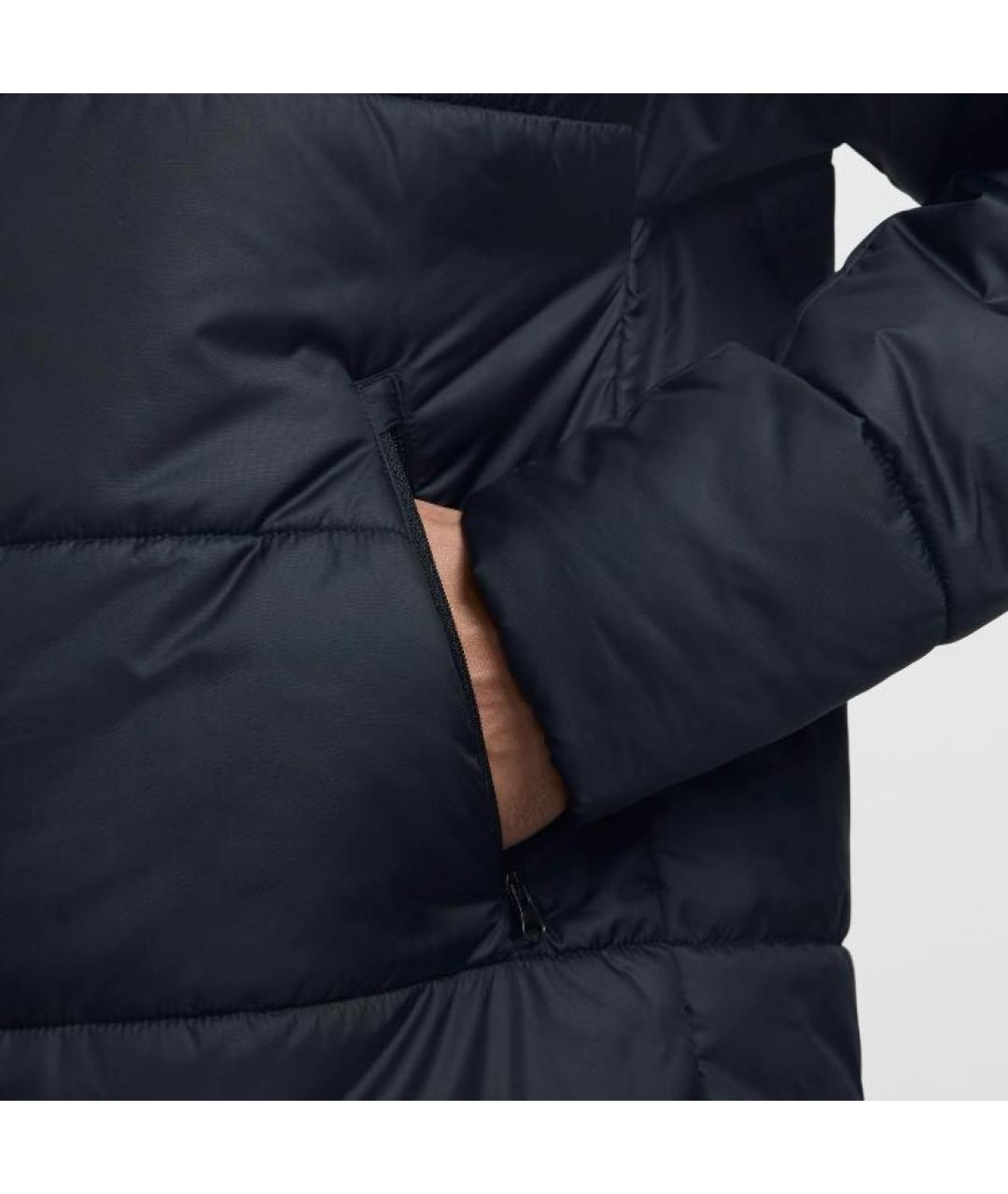NIKE Черный полиэстеровый пуховик, фото 3