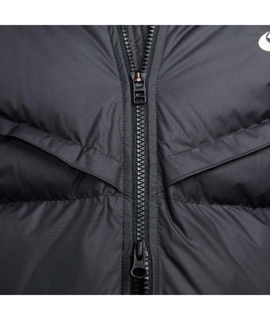 NIKE Черный полиэстеровый пуховик, фото 4
