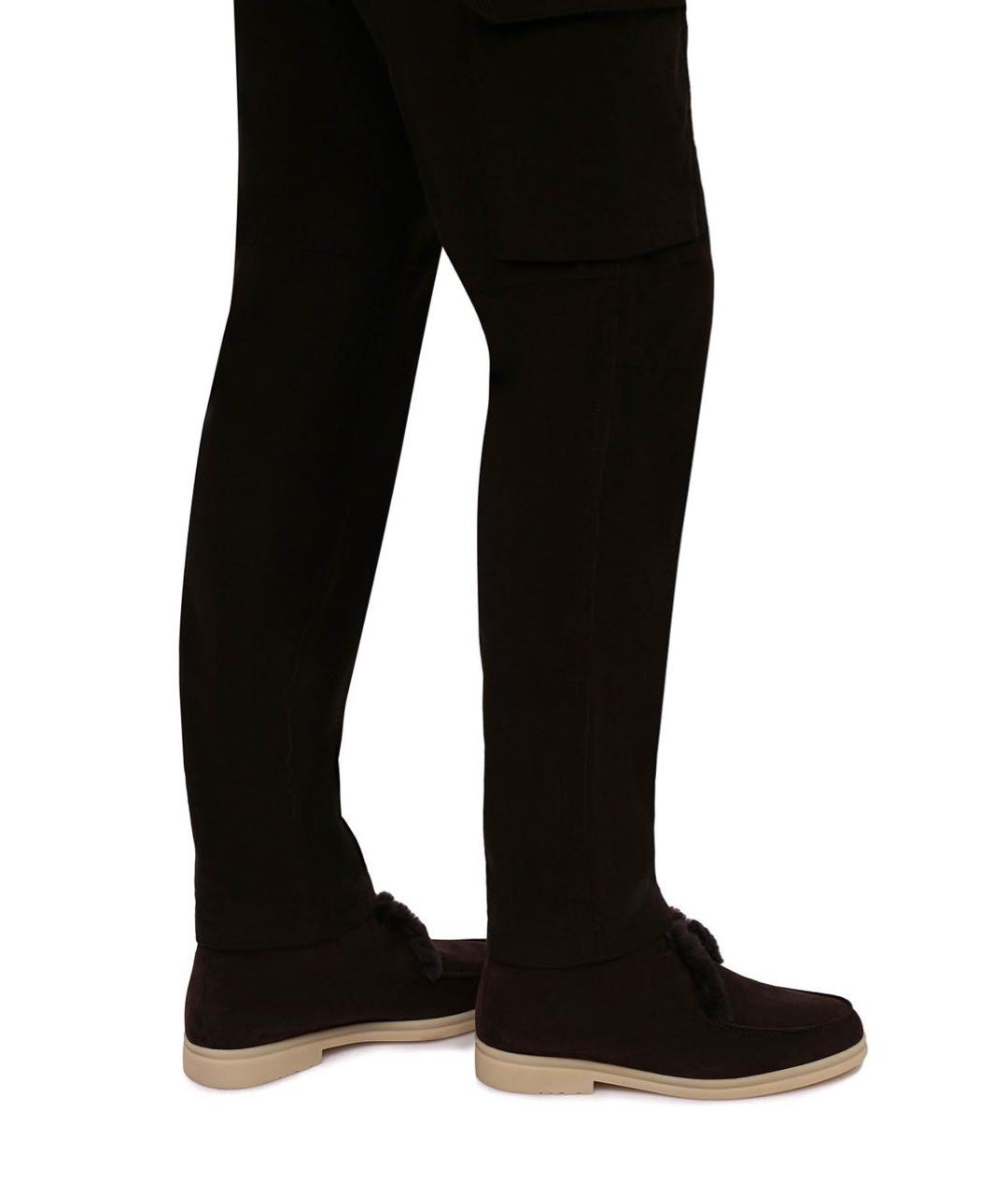 LORO PIANA Черные замшевые высокие ботинки, фото 6