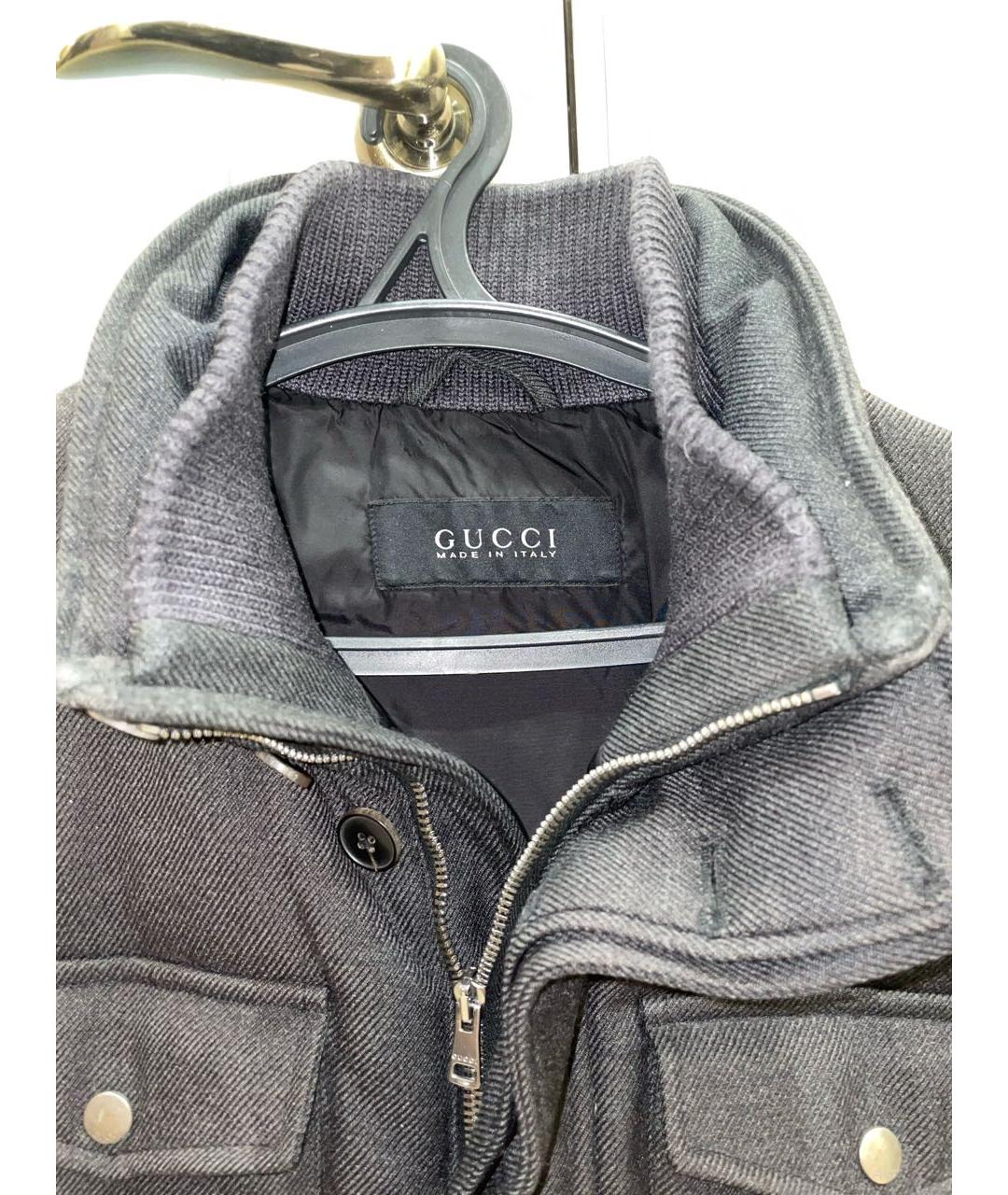 GUCCI Серый шерстяной пуховик, фото 3
