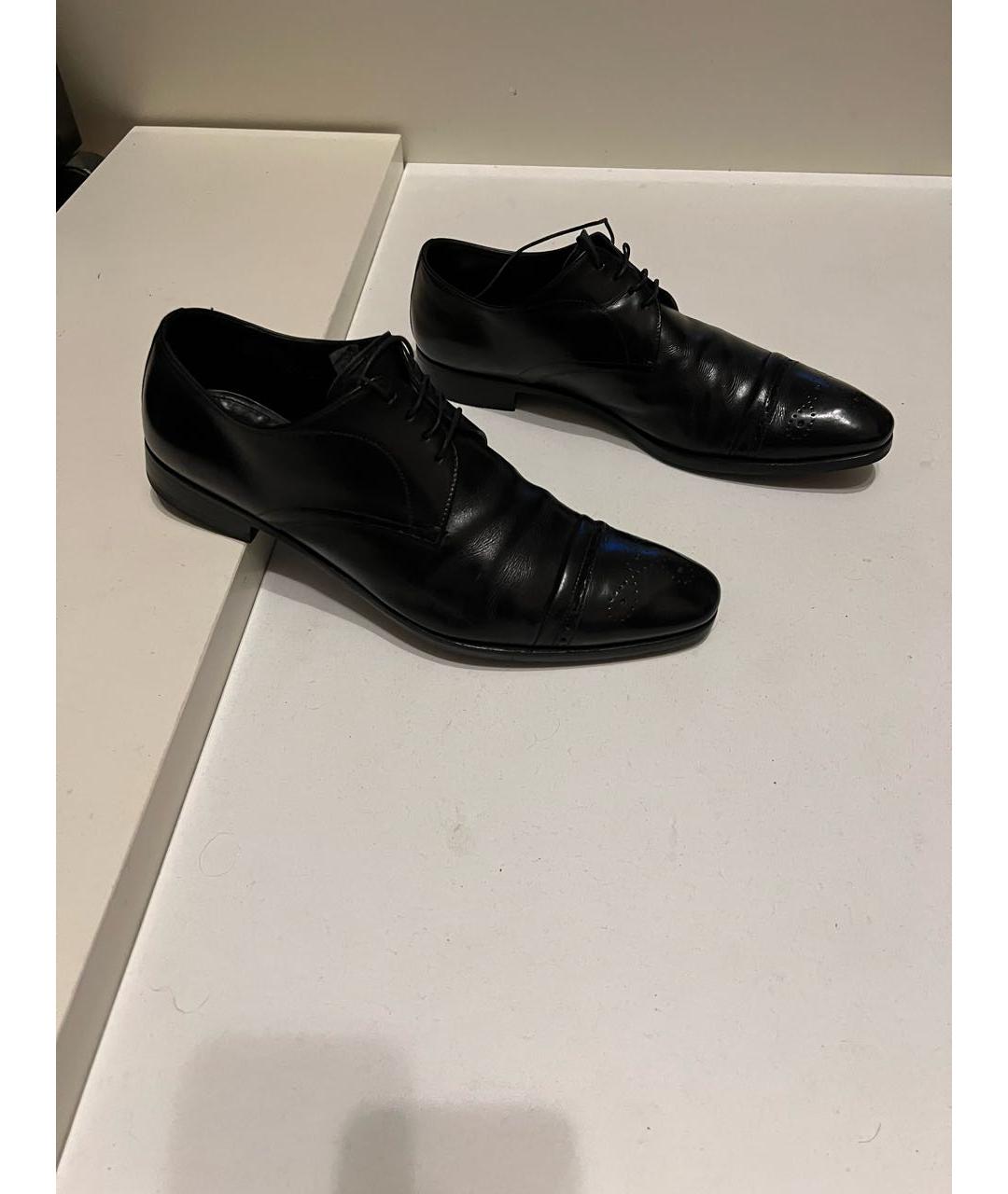 PRADA Черные кожаные низкие ботинки, фото 6