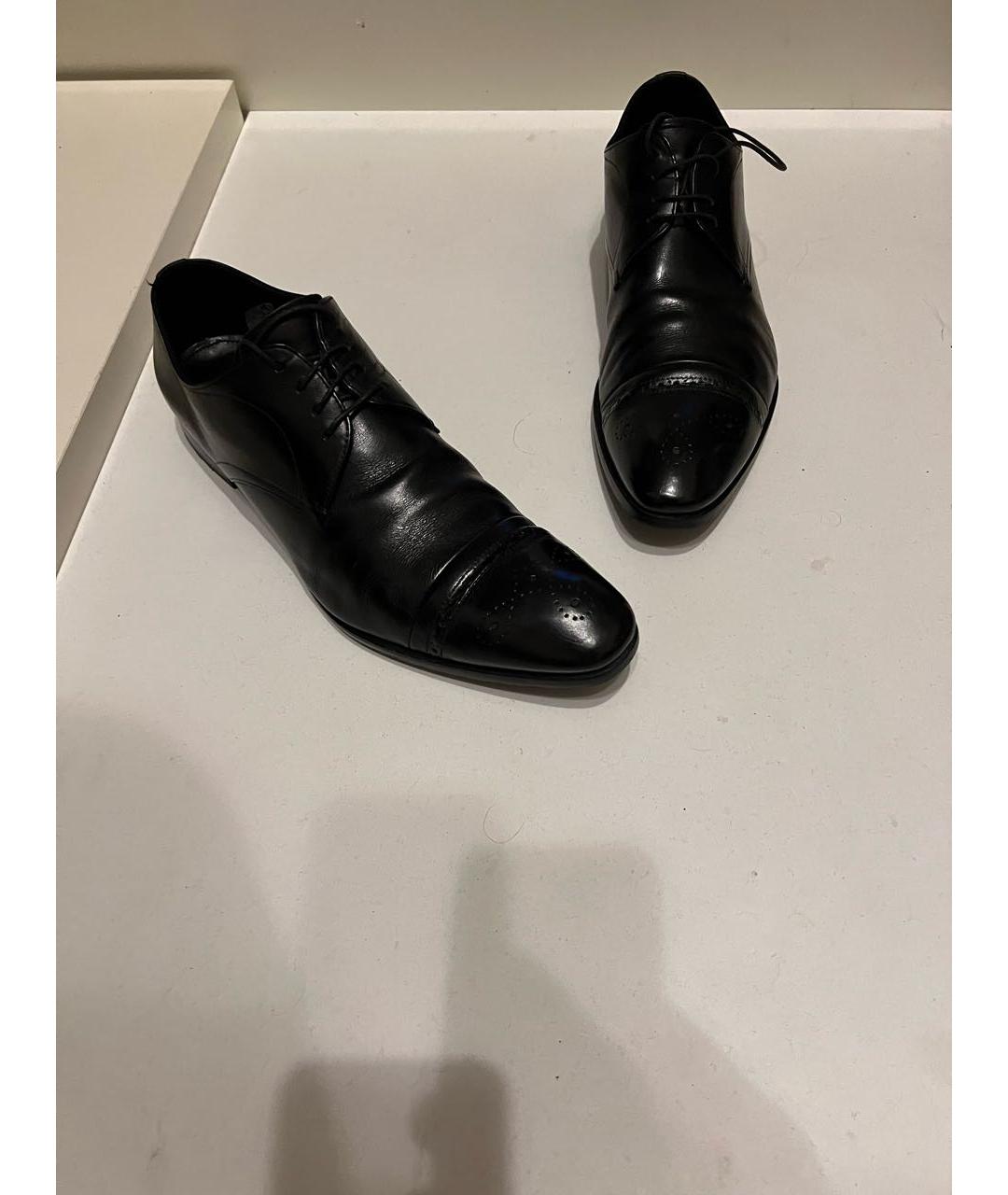 PRADA Черные кожаные низкие ботинки, фото 5