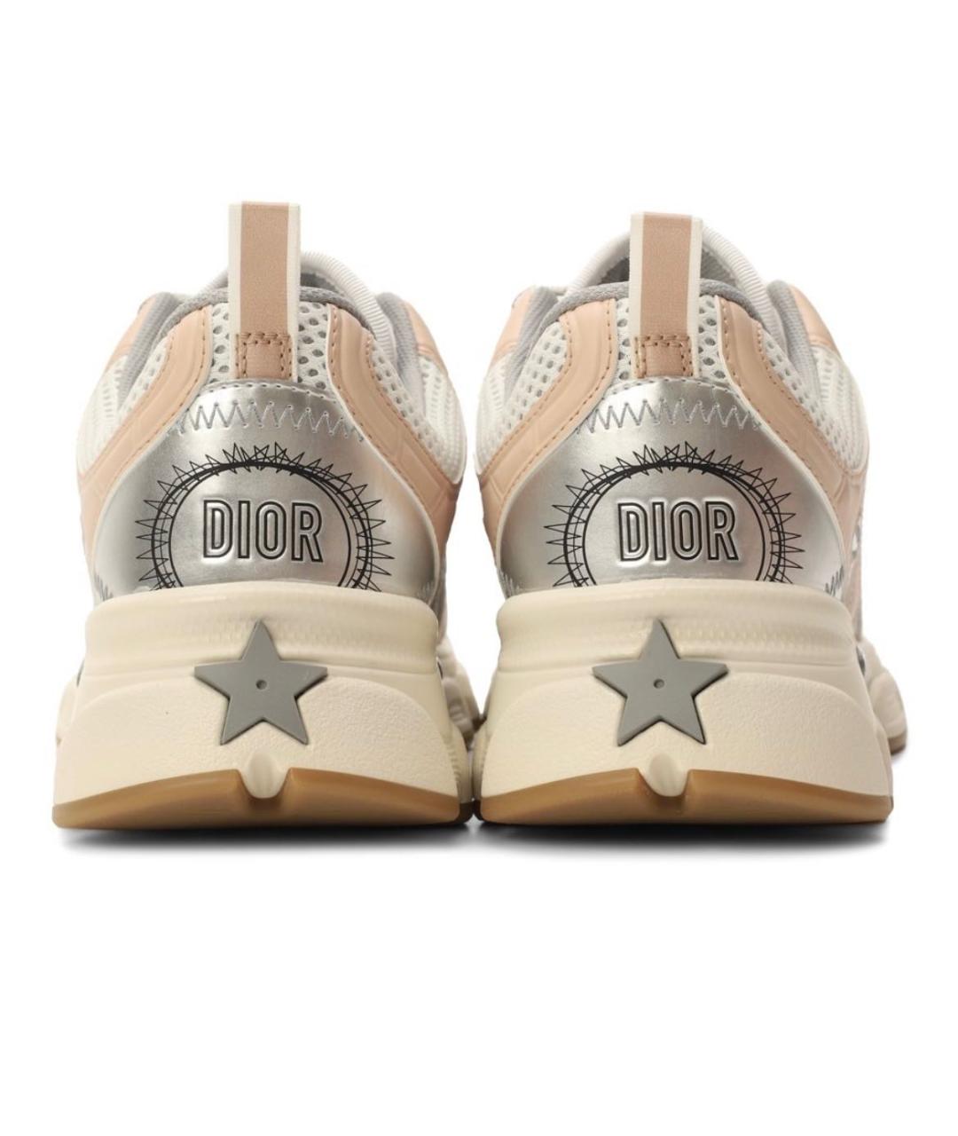 CHRISTIAN DIOR Бежевые кожаные кроссовки, фото 4