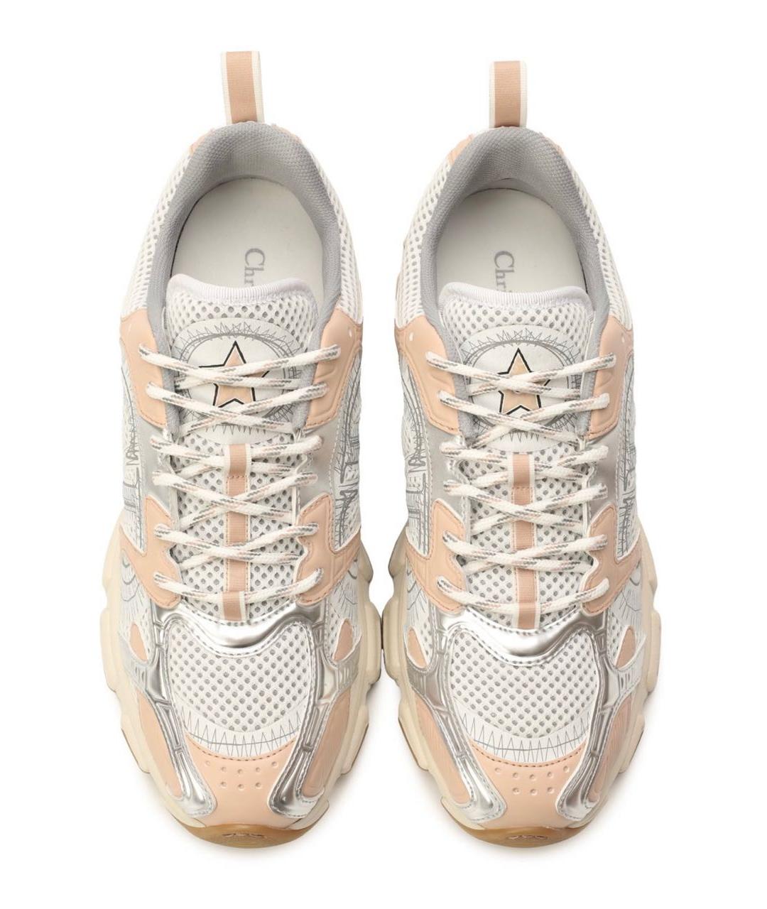 CHRISTIAN DIOR Бежевые кожаные кроссовки, фото 2