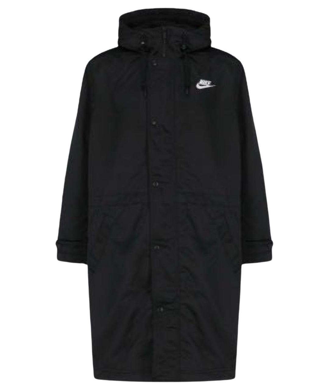 NIKE Черное полиэстеровое пальто, фото 1