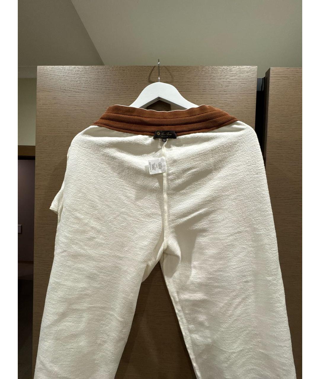 LORO PIANA Белые хлопковые спортивные брюки и шорты, фото 3
